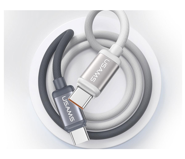 USAMS Kabel U 60W USB-C/USB-C 1,2m czarno biały - 1569122 - zdjęcie 4